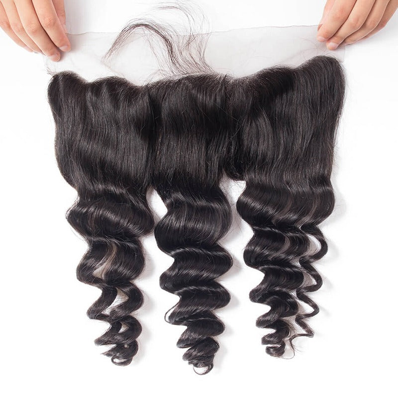 Premium HD Lace & Transparent Front Closure: 13x4, 13x6, 5x5, 4x4 Loose Wave Human Hair Lace Type: Transparent