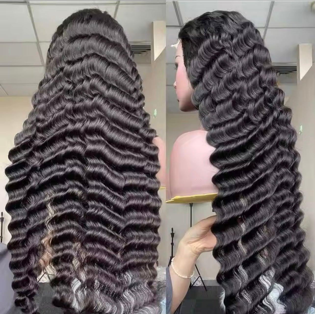 Hairlo HD Lace Loose Deep Wig in Natural Color – 100% Human Hair, Pre - cut, Pre - plucked Premium Quality & Style - Hairlo