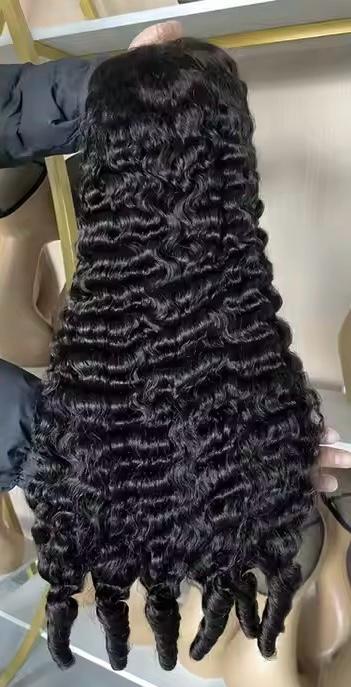 Hairlo 13x6 Burmese Curly HD Lace Wig – Glueless, Pre-Cut & Pre-Bleached. Full, bouncy curls with natural look & premium human hair.