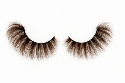 Hairlo Chocolate Breeze 3D Mink Lashes 18mm (Natural Brown Color)