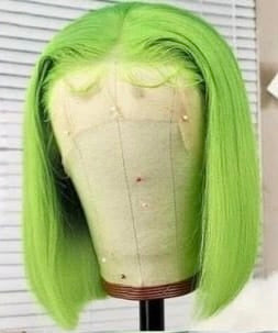 Hairlo Apple Green is made from 613 Blonde Straight Transparent Lace 100% Human Hair. Pre-cut, pre-plucked, and Glueless