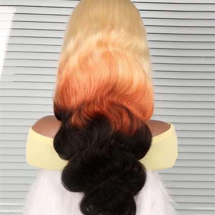 Hairlo #613-Orange-1B Body Wave 13x4 HD Transparent Lace Wig – 100% Human Hair, Premium Quality & Style