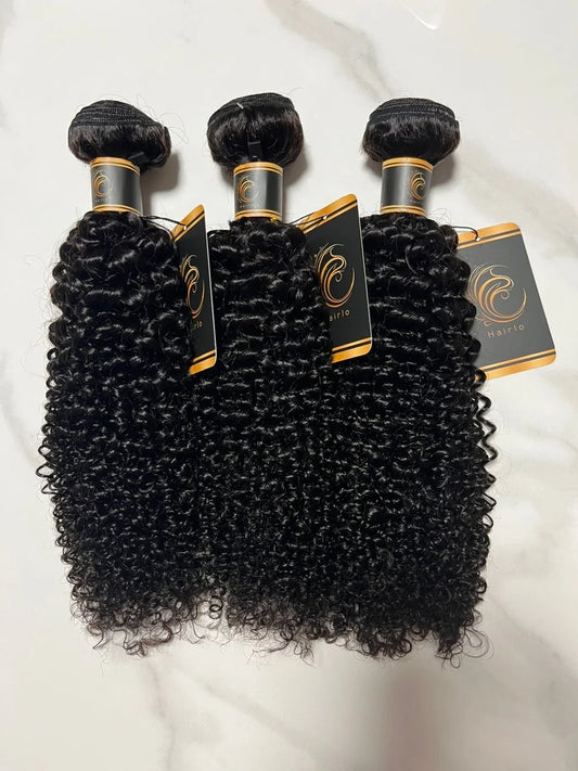 Hairlo 11A Cuticle Aligned Jerry Curly Virgin 100% Human Hair – 3 Bundles