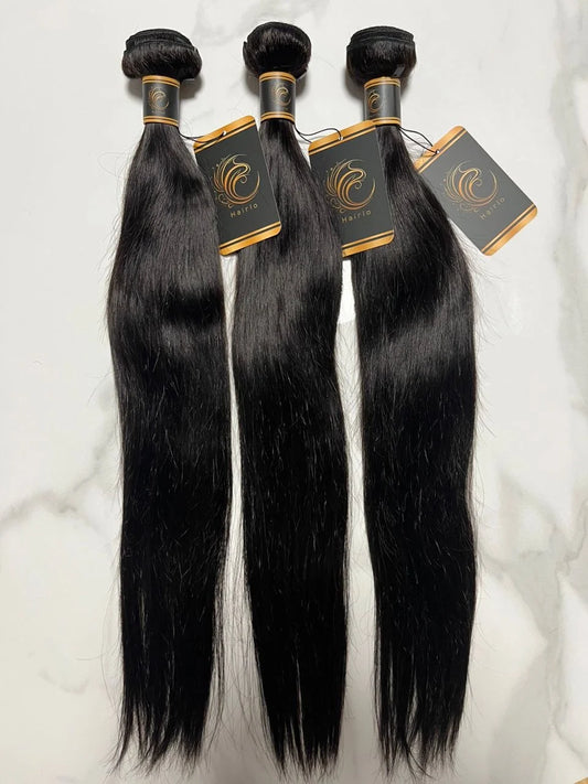 Hairlo 11A Cuticle Aligned Straight Virgin 100% Human Hair – 3 Bundles