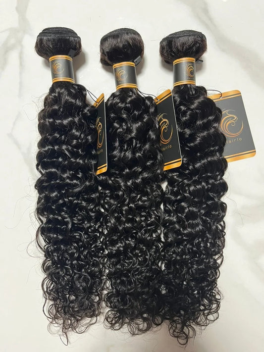 Hairlo 11A Cuticle Aligned Water Wave Virgin 100% Human Hair – 3 Bundles