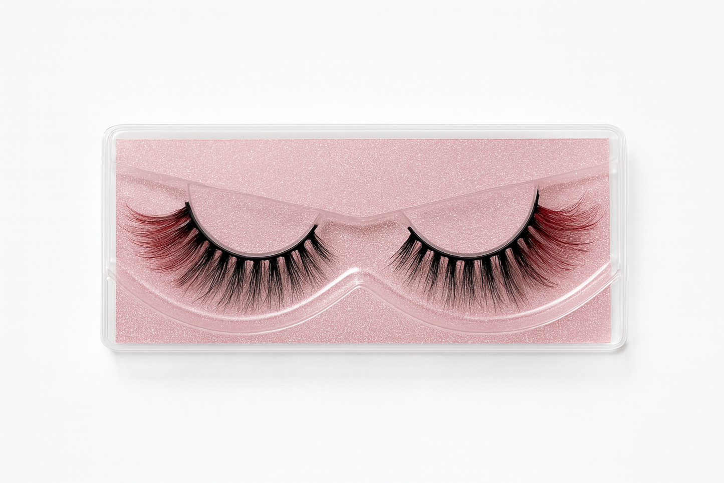 Hairlo Crimson Flare 3D Mink Lashes 15mm (Red Ombre Tips)