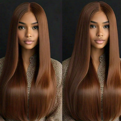 Hairlo Brown #4 100% Human Hair 13×4/5*5 HD Wig – Premium Quality & Style