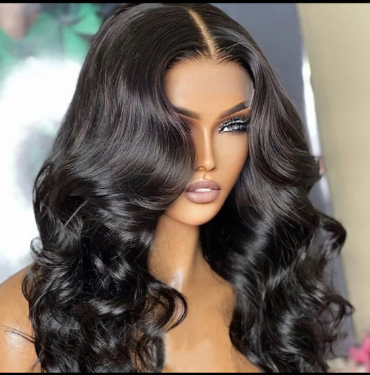 Hairlo Natural Color Body Wave 13*4,5*5,5*4*4,2*6 Glueless, pre-cut, pre-plucked and Pre Bleached.HD Wig – 100% Human Hair, Premium Quality and Style