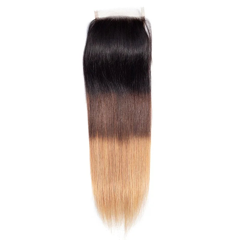 1B-4-27 Straight Human Hair : HD Lace & Transparent Front – 13×4, 13×6, 5×5, 4×4 Closure