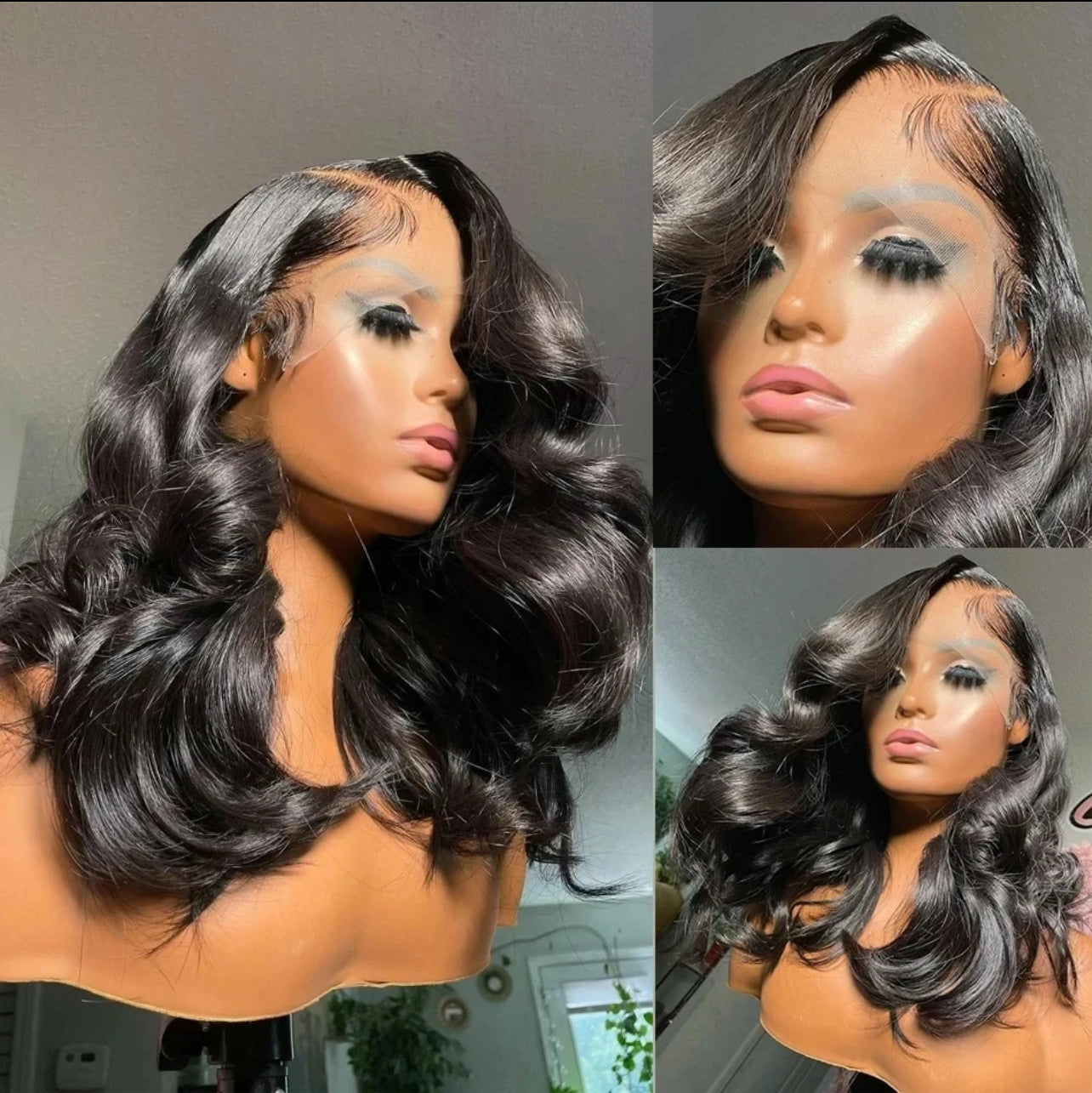 Hairlo Natural Color Body Wave 13*4,5*5,5*4*4,2*6 Glueless, pre-cut, pre-plucked and Pre Bleached.HD Wig – 100% Human Hair, Premium Quality and Style