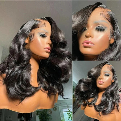 Hairlo Natural Color Body Wave 13*4,5*5,5*4*4,2*6 Glueless, pre-cut, pre-plucked and Pre Bleached.HD Wig – 100% Human Hair, Premium Quality and Style