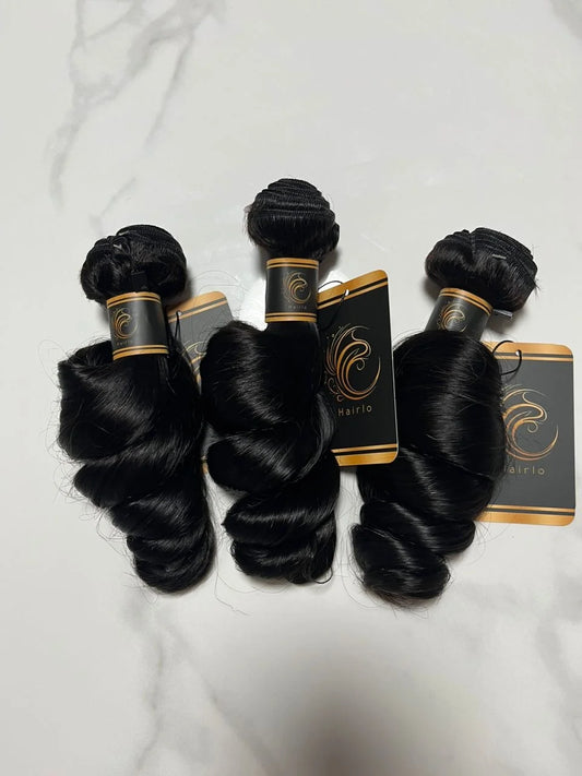 Hairlo 11A Cuticle Aligned Loose Wave Virgin 100% Human Hair – 3 Bundles