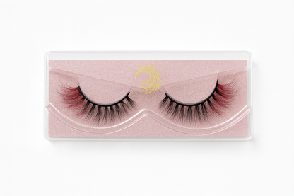 Hairlo Crimson Flare 3D Mink Lashes 15mm (Red Ombre Tips)