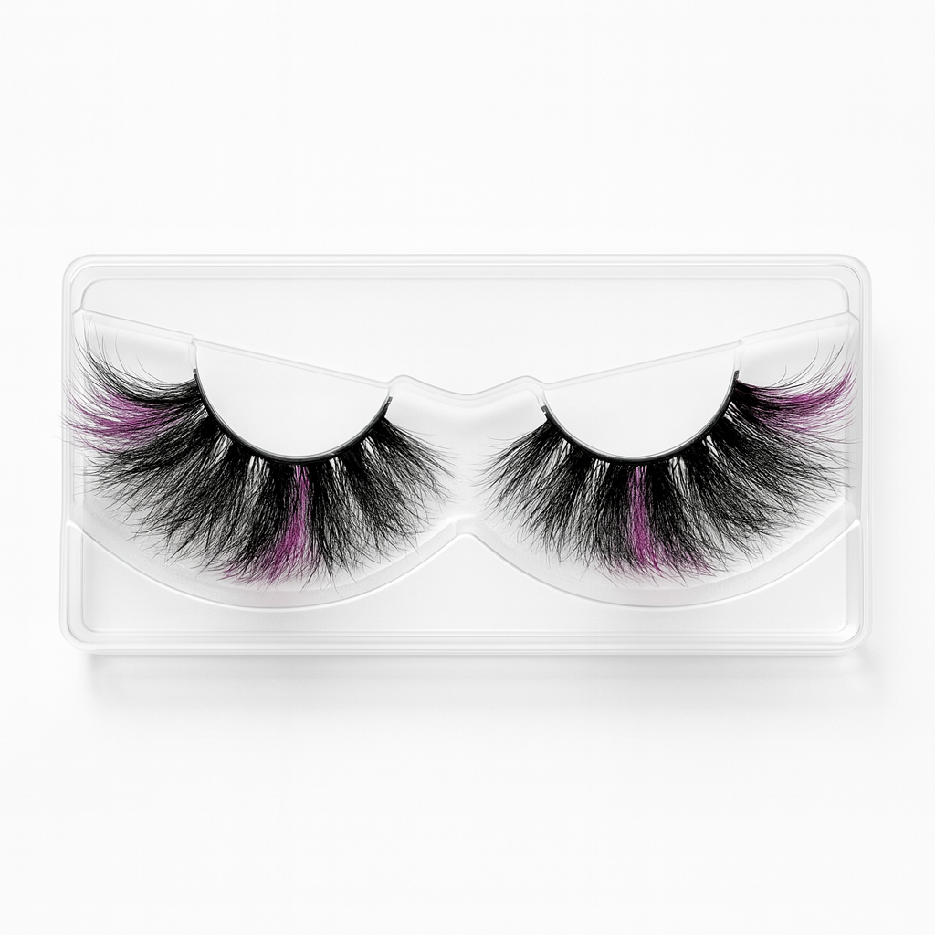 Hairlo Violet Flair 3D Mink Lashes 25mm (Purple Flame)