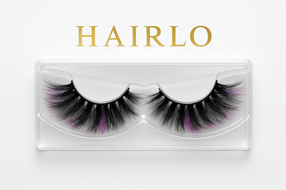 Hairlo Violet Flair 3D Mink Lashes 25mm (Purple Flame)