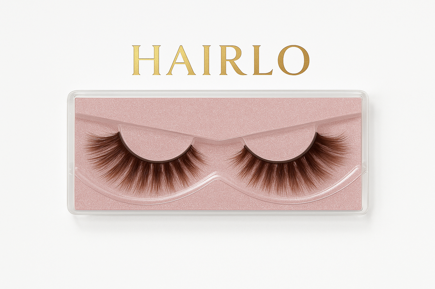 Hairlo Chocolate Breeze 3D Mink Lashes 18mm (Natural Brown Color)