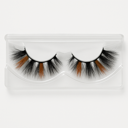 Hairlo Flame Queen 3D Mink Lashes 25mm (Orange Highlight)