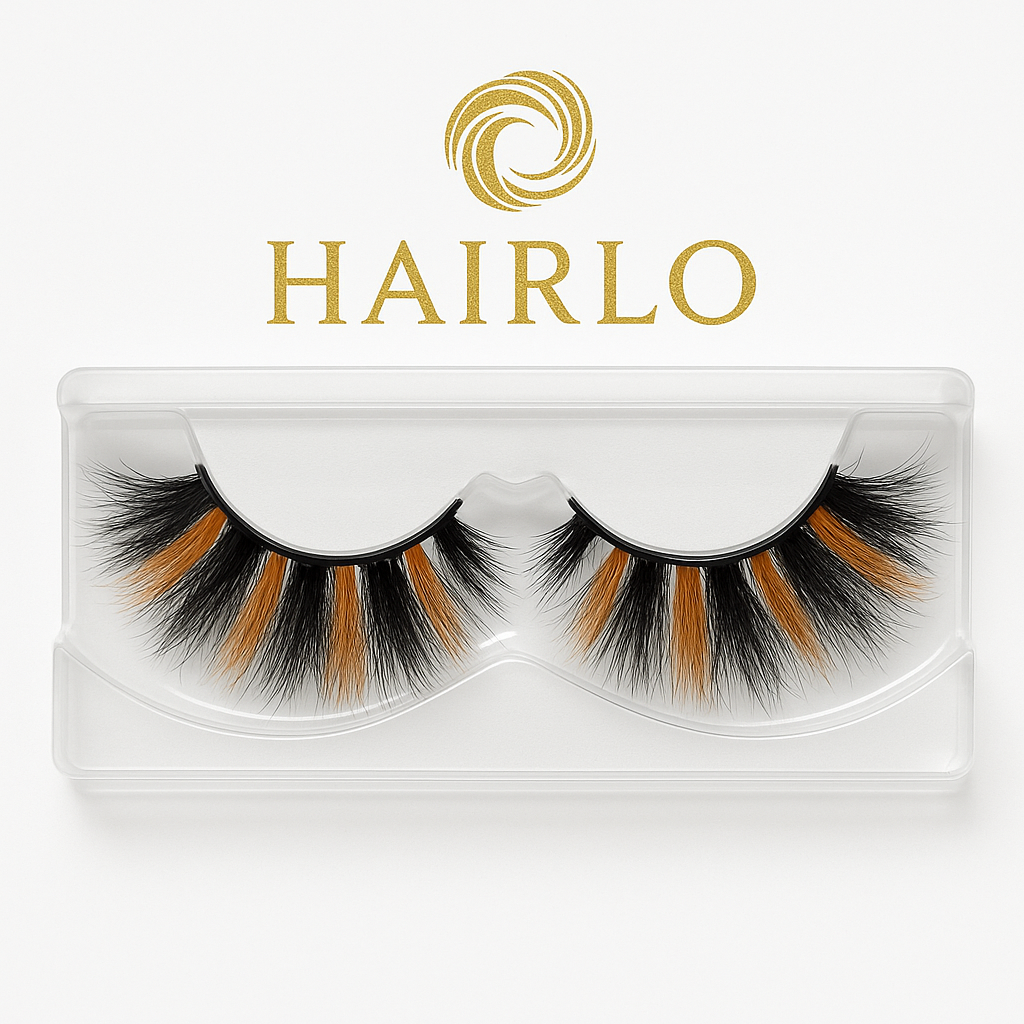 Hairlo Flame Queen 3D Mink Lashes 25mm (Orange Highlight)
