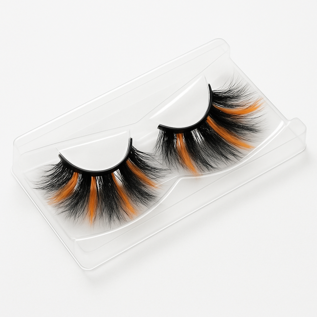 Hairlo Flame Queen 3D Mink Lashes 25mm (Orange Highlight)