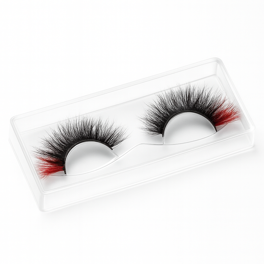 Hairlo Fire Kiss 3D Mink Lashes 25mm (Black with Red Ombré)