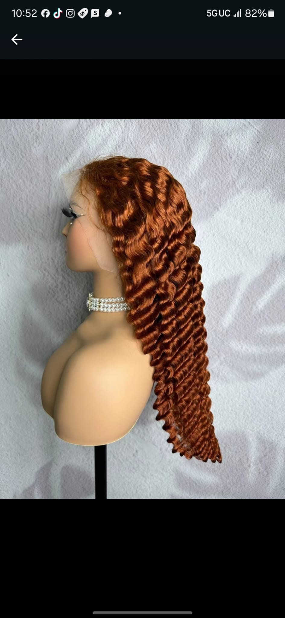 Hairlo Orange Deep Wave 13x4 HD Frontal Transparent Lace Wig – 100% Human Hair, Premium Quality & Style