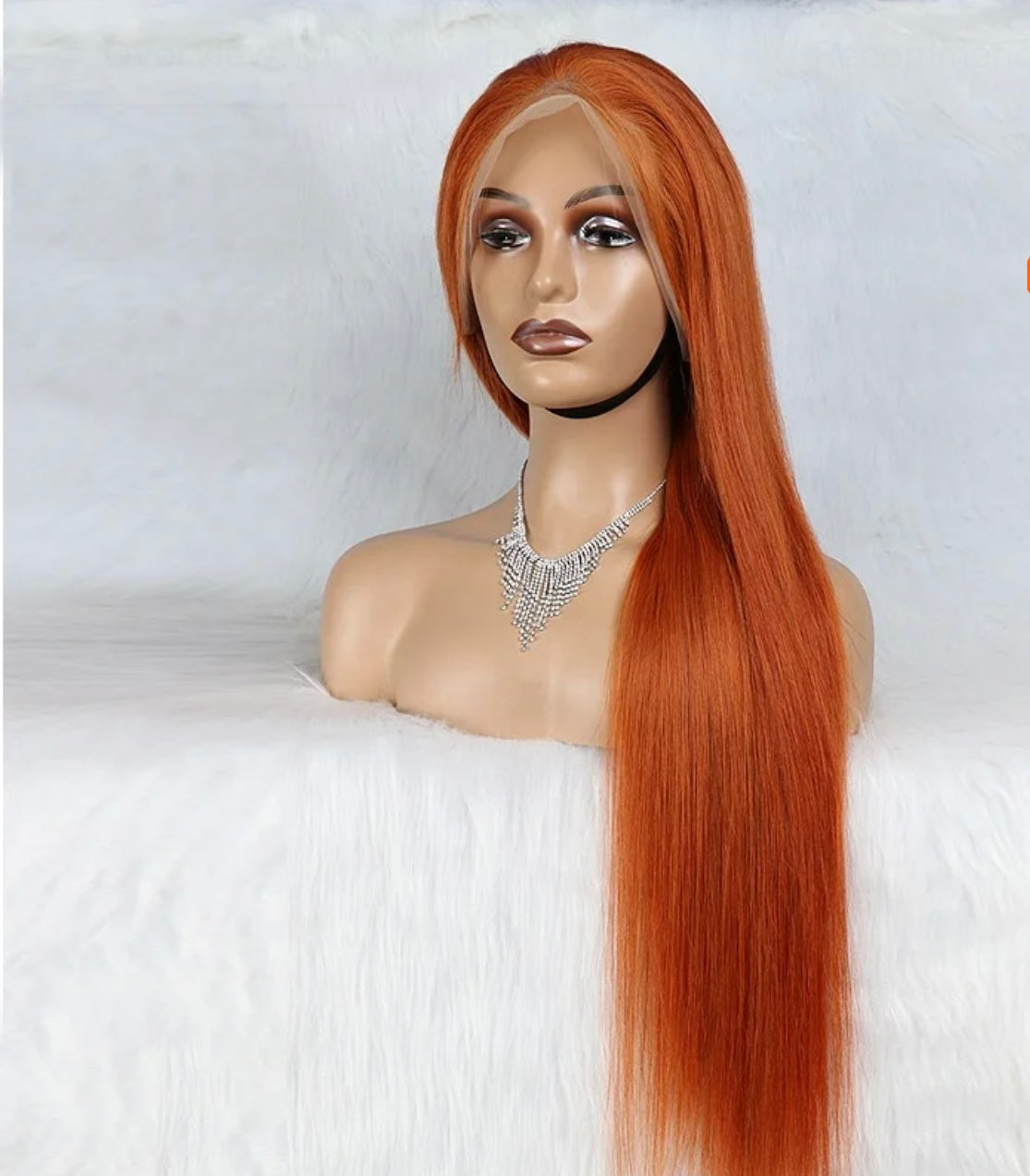 Hairlo Ginger Orange #350 100% Human Hair 13×4 Lace Front Wig – Premium Quality & Style