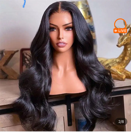 Hairlo 10A Cuticle Aligned Body Wave Virgin Transparent Lace 100% Human Hair Wig Pre-cut and Pre-bleached