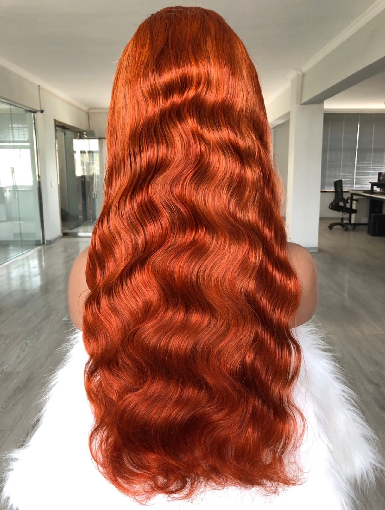 Hairlo Ginger Orange #350 100% Human Hair 13×4 Lace Front Wig – Premium Quality & Style