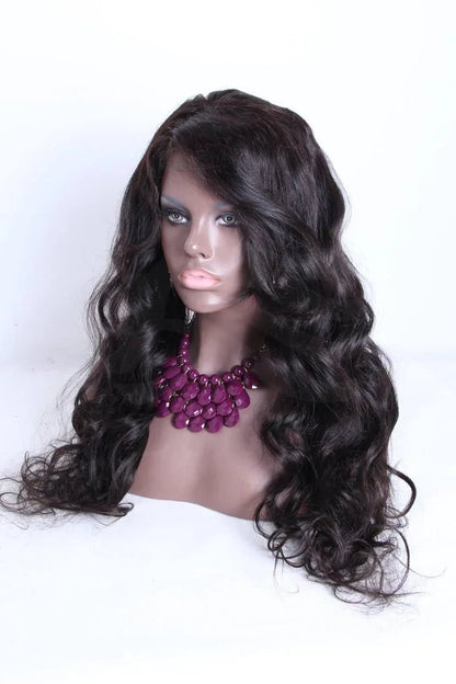 Hairlo 10A Cuticle Aligned Body Wave Virgin Transparent Lace 100% Human Hair Wig Pre - cut and Pre - bleached - Hairlo