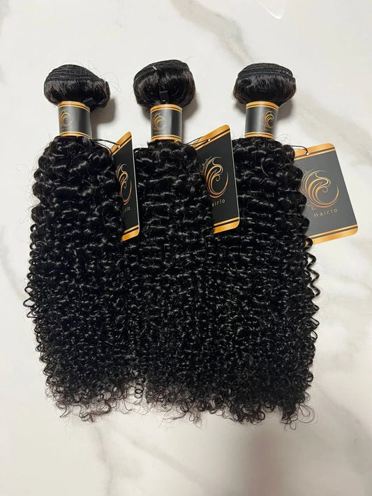 Hairlo 11A Cuticle Aligned Jerry Curly Virgin 100% Human Hair – 3 Bundles - Hairlo