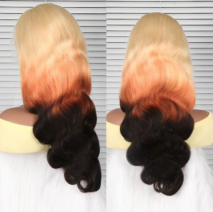 Hairlo #613 - Orange - 1B Body Wave 13x4 HD Transparent Lace Wig – 100% Human Hair, Premium Quality & Style - Hairlo