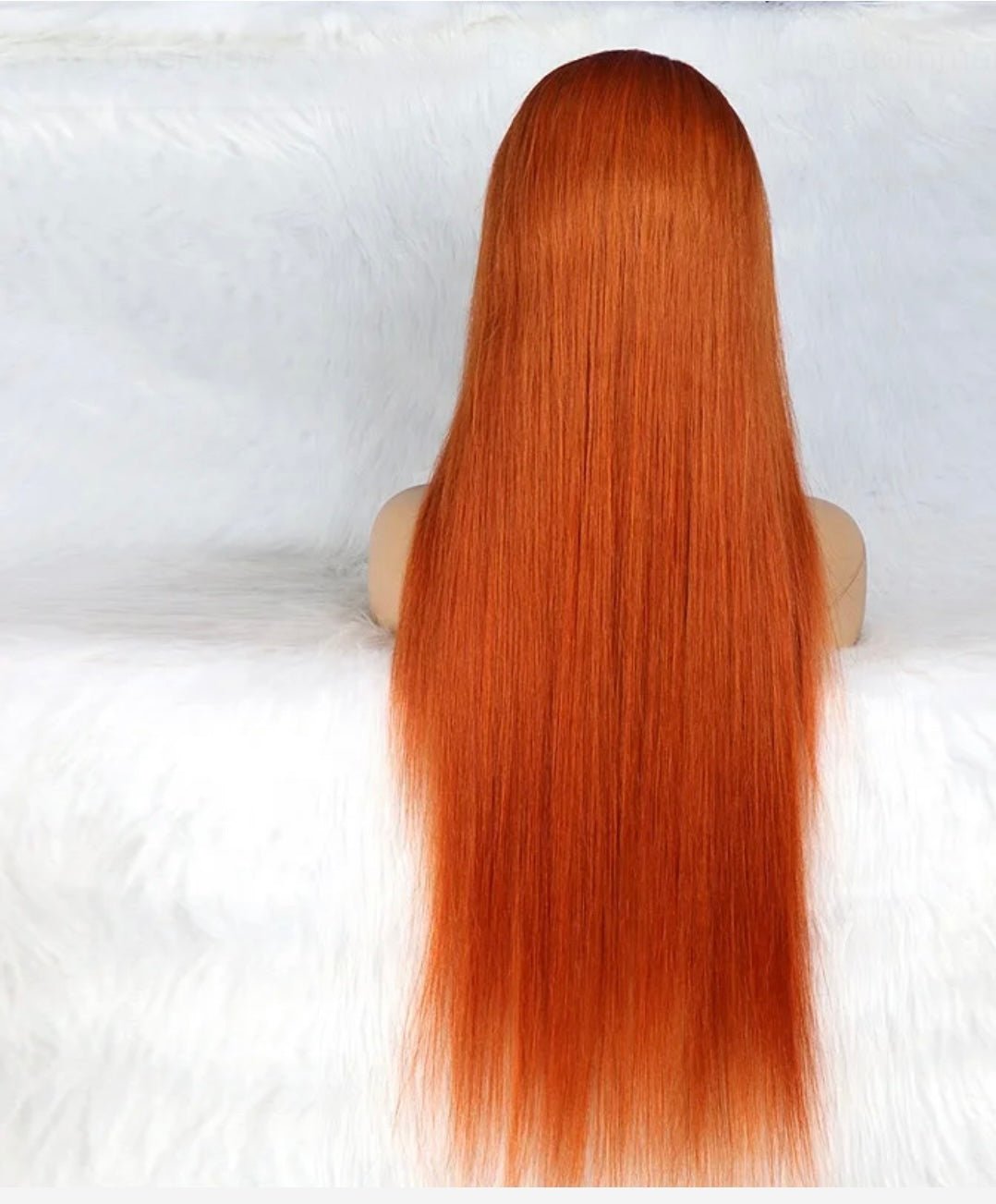 Hairlo Ginger Orange #350 100% Human Hair 13×4 Transparent Lace Frontal Wig – Premium Quality & Style - Hairlo