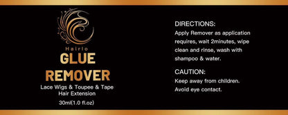 Hairlo Glue Remover - Gentle & Effective Adhesive Remover for Lace Wigs, Toupees, and Hair Extensions (30ml / 1.0 fl. oz) - Hairlo