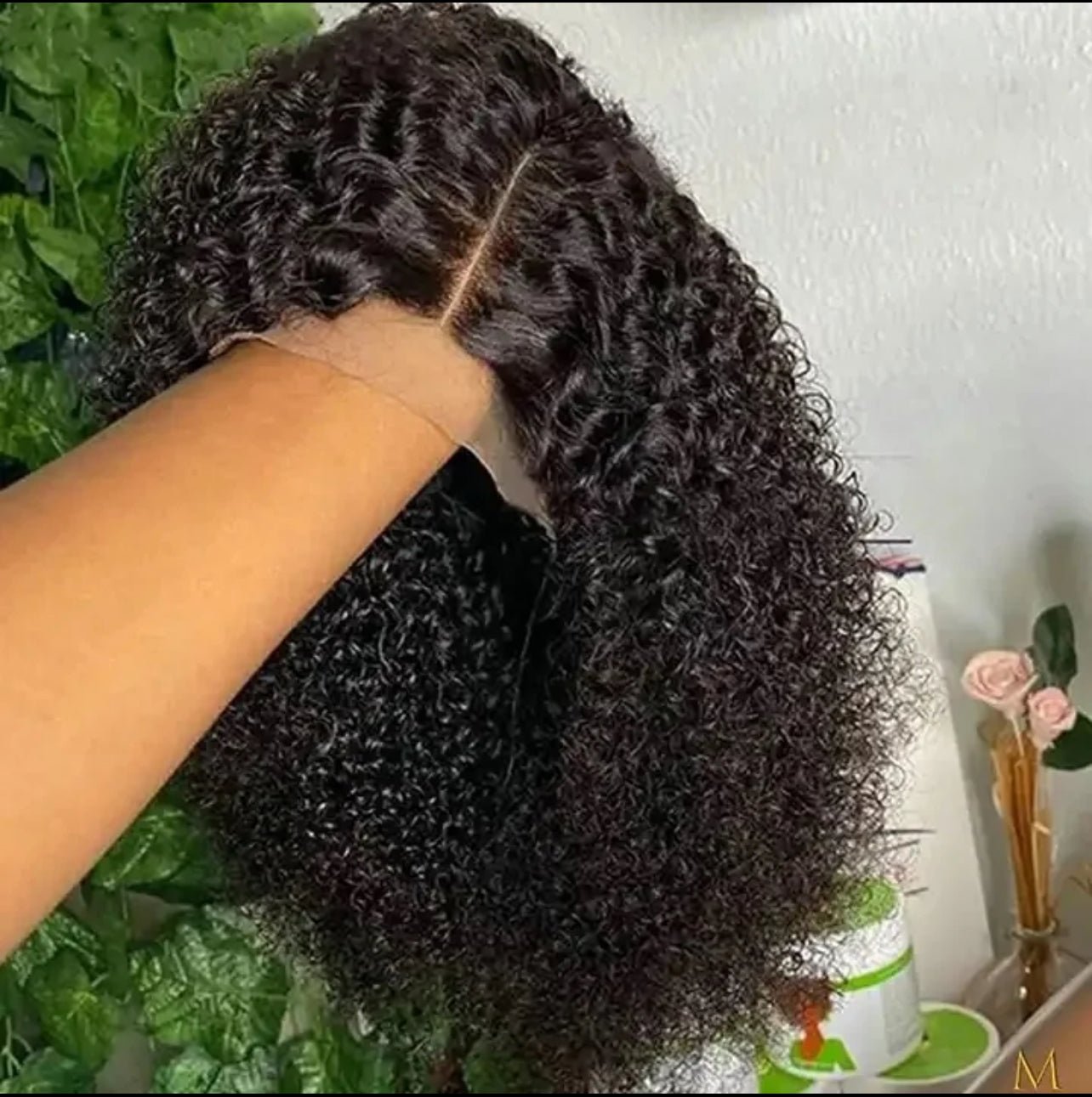 Hairlo HD Lace Kinky Curly Wig in Natural Color – 100% Human Hair, Pre - cut, Pre - plucked and Pre Bleached Premium Quality & Style - Hairlo