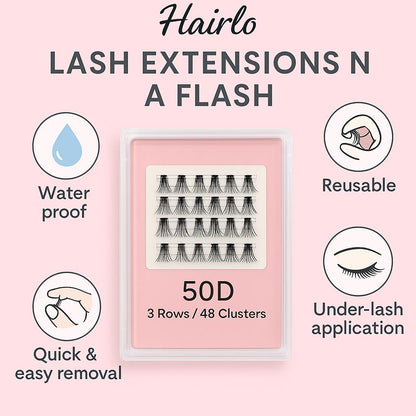 Hairlo Petit Volume DIY Cluster Lashes-D Curl Mix 50D