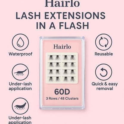 Hairlo Petit Volume DIY Cluster Lashes-D Curl Mix 60D